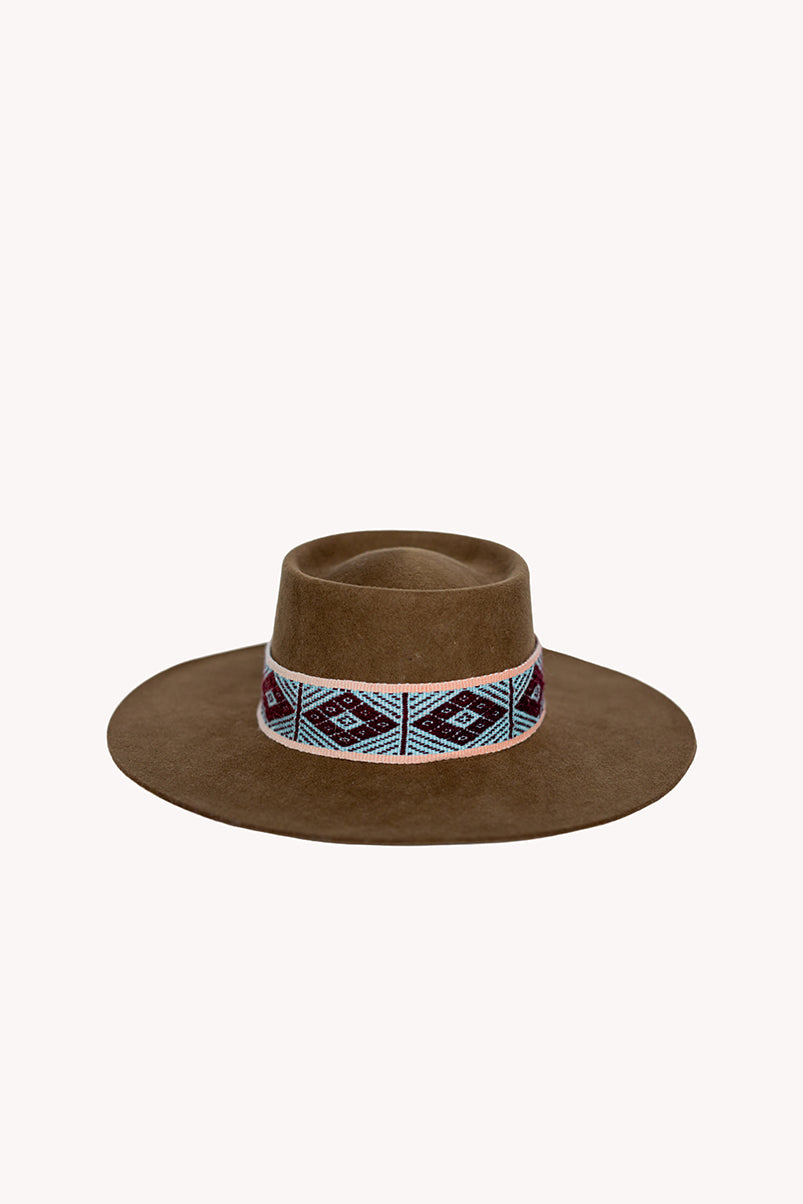 Chestnut Wool Blend Bolero Inspired Bucket Hat