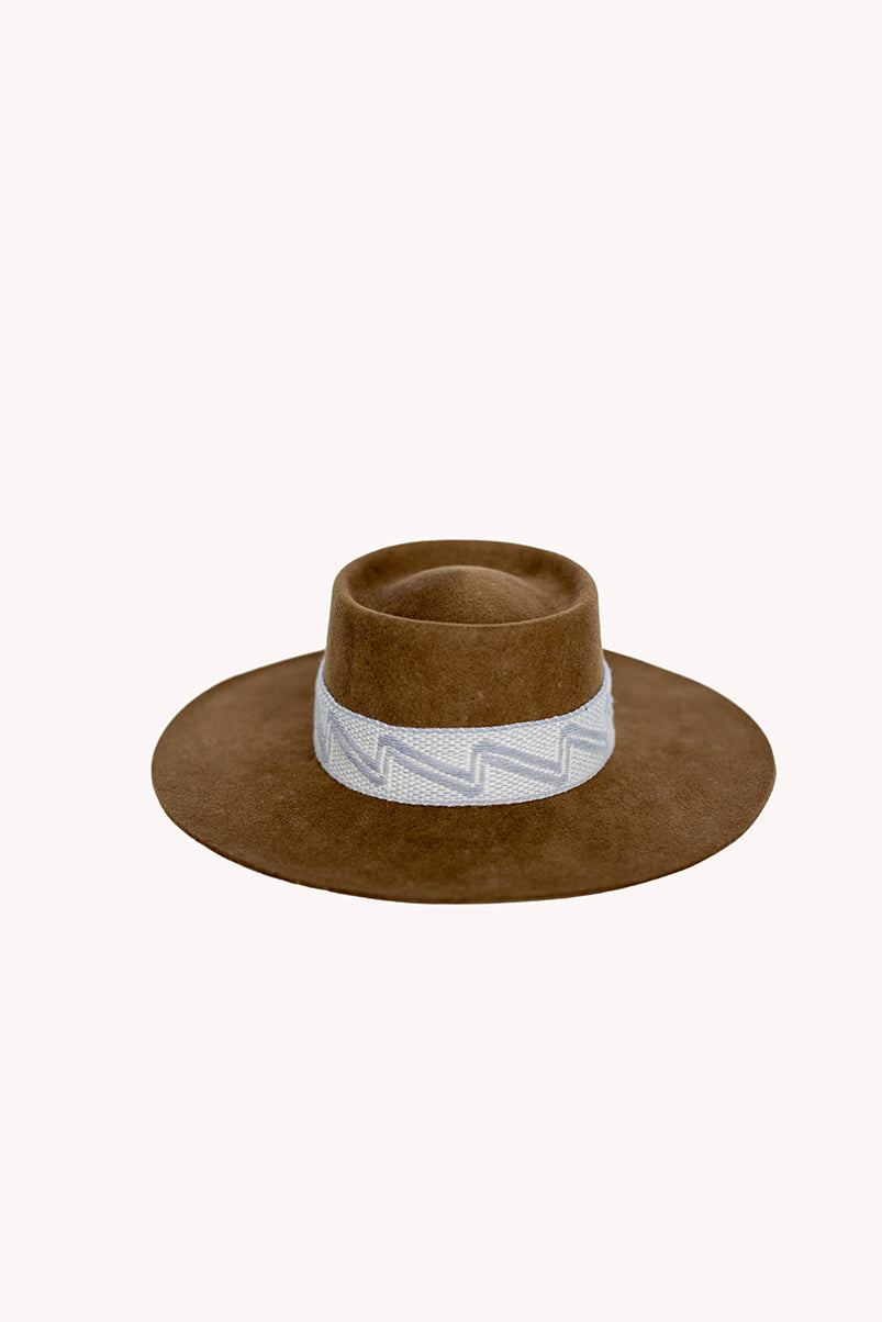 Chestnut Wool Blend Bolero Inspired Bucket Hat