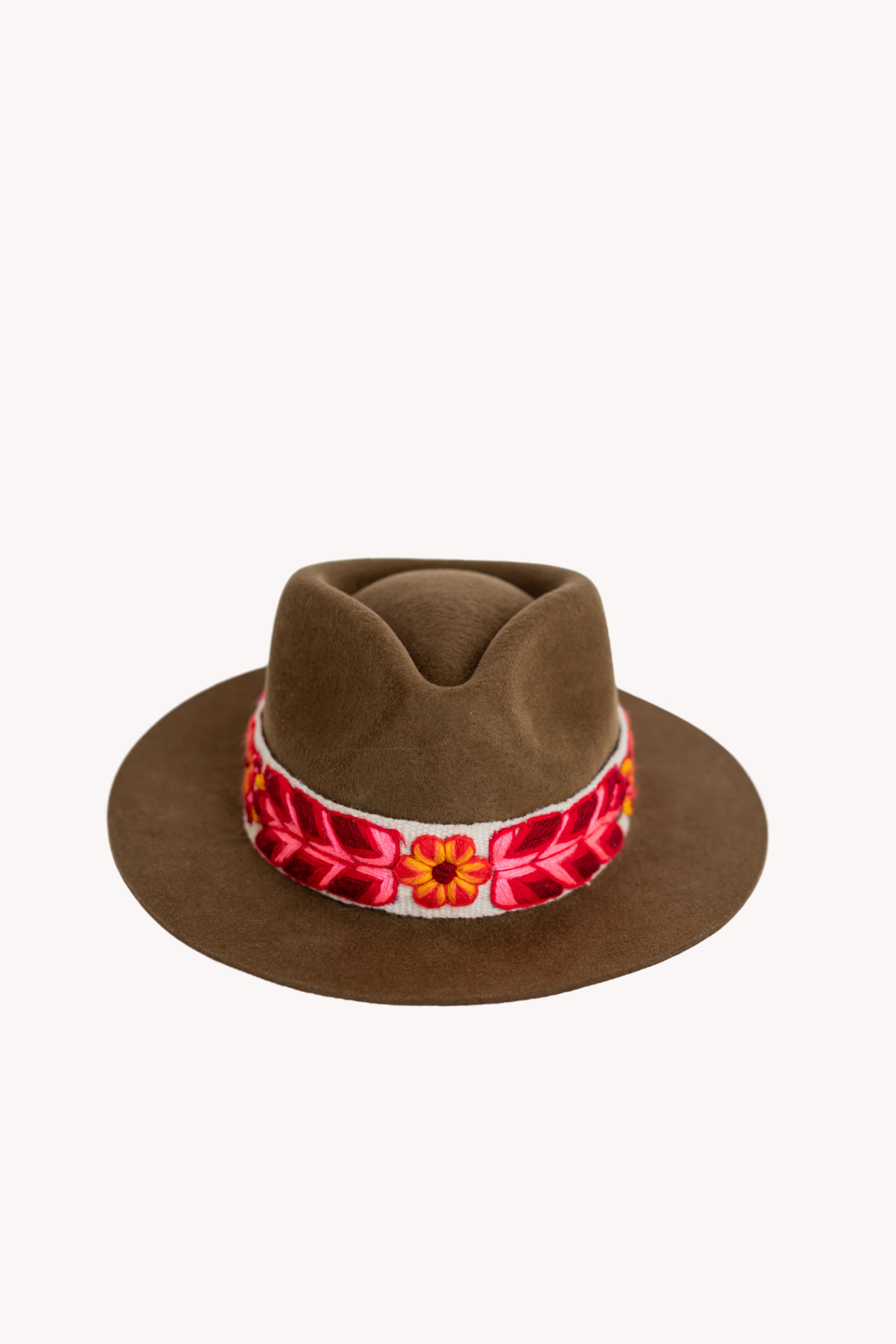 Chestnut Alpaca Wool Blend Short Brim Fedora Hat