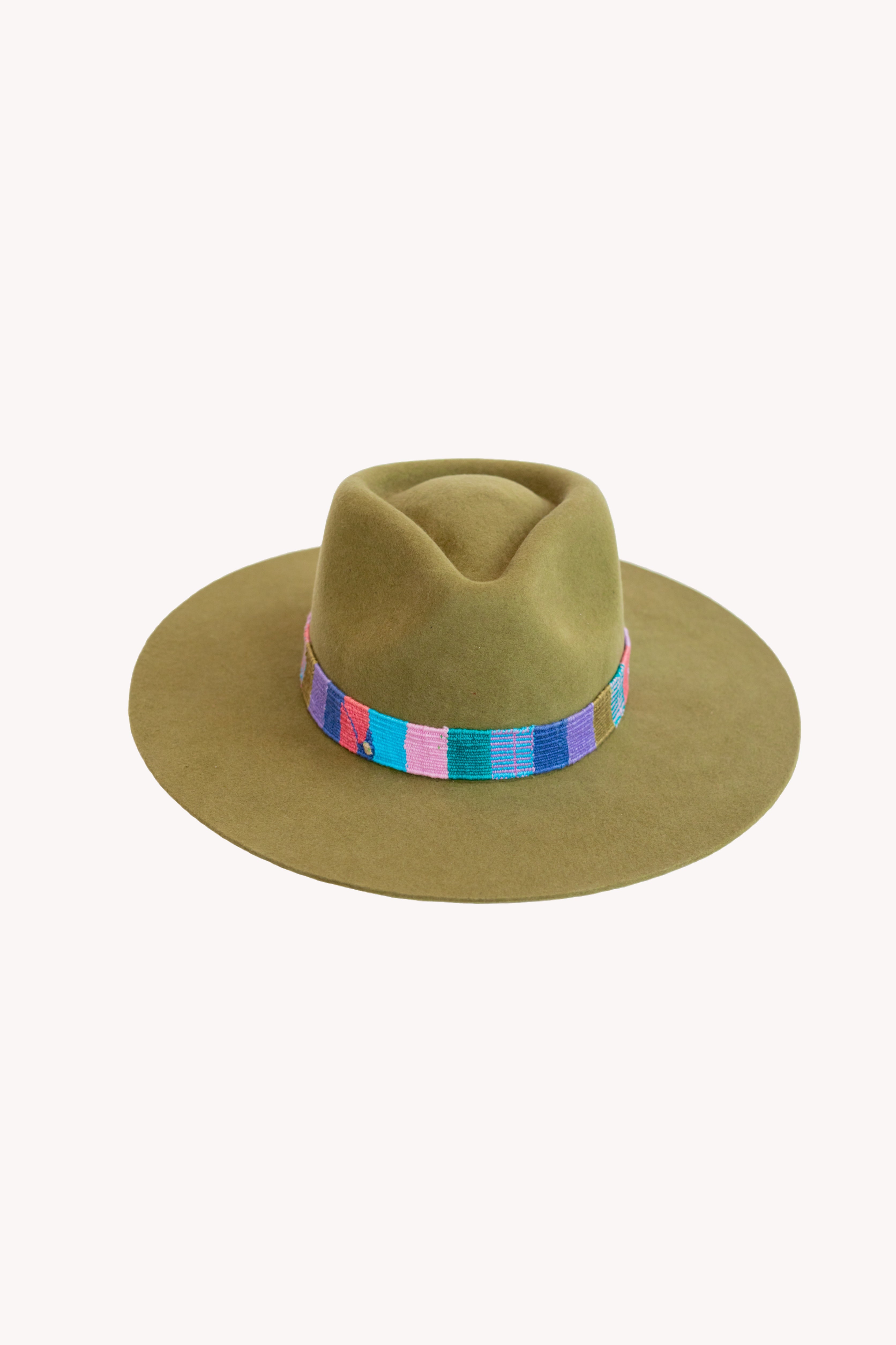 Meadow Green Alpaca Wool Blend Western Ranch Hat