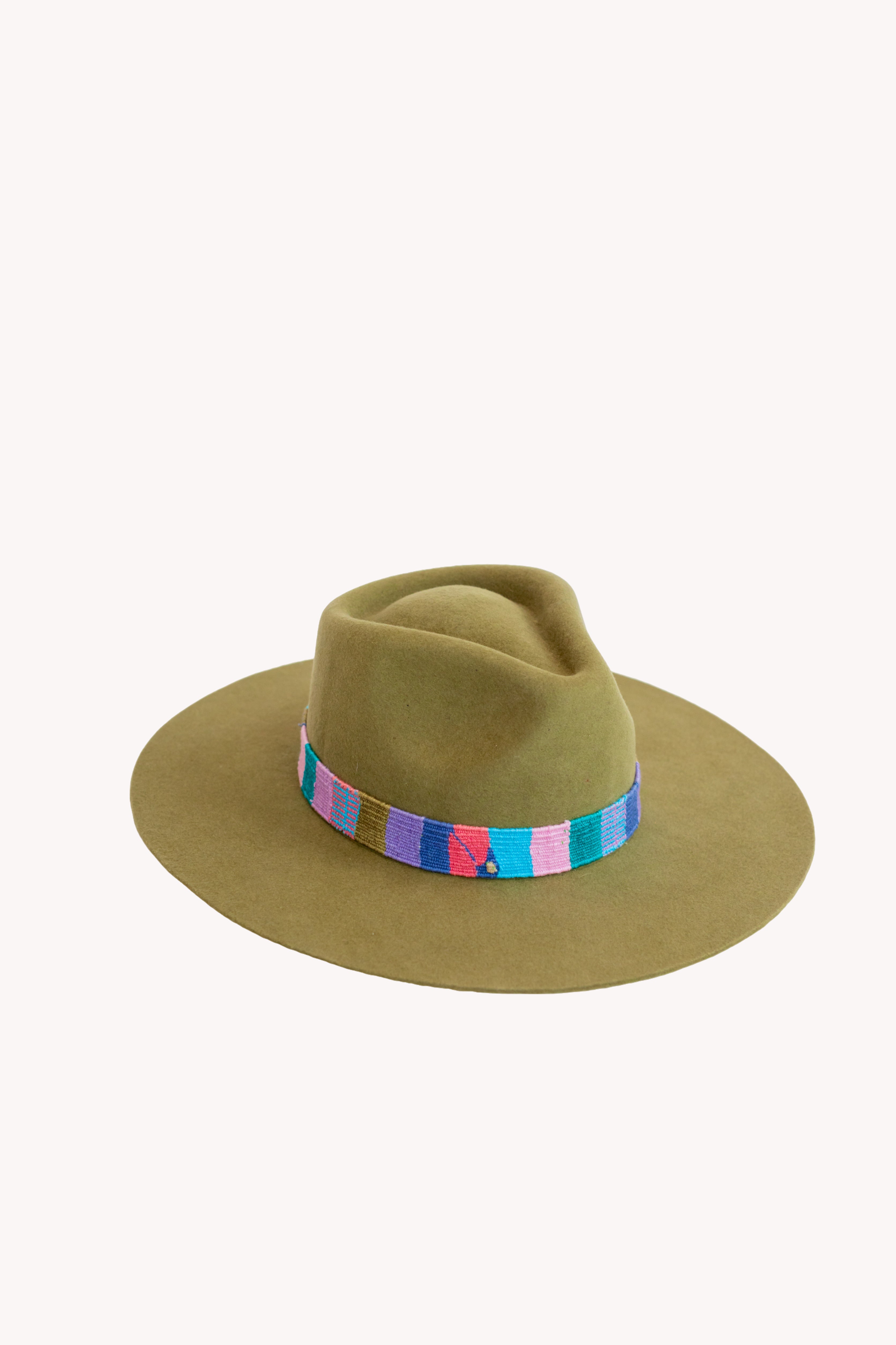 Meadow Green Alpaca Wool Blend Western Ranch Hat