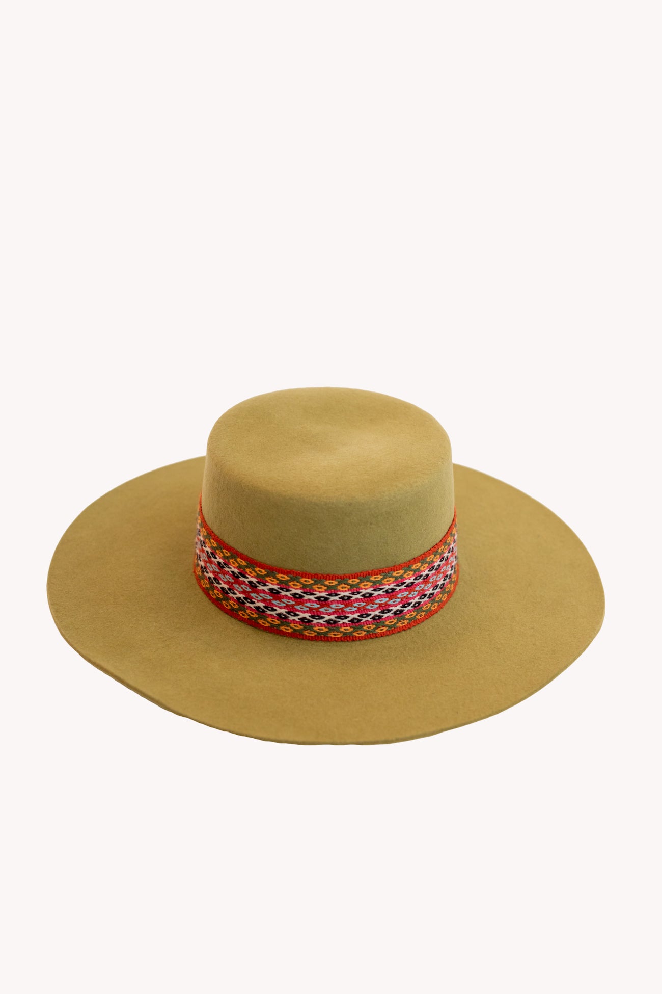 Meadow Green Wool Felt Spanish Bolero Brim Hat