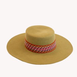 Meadow Green Wool Felt Spanish Bolero Brim Hat