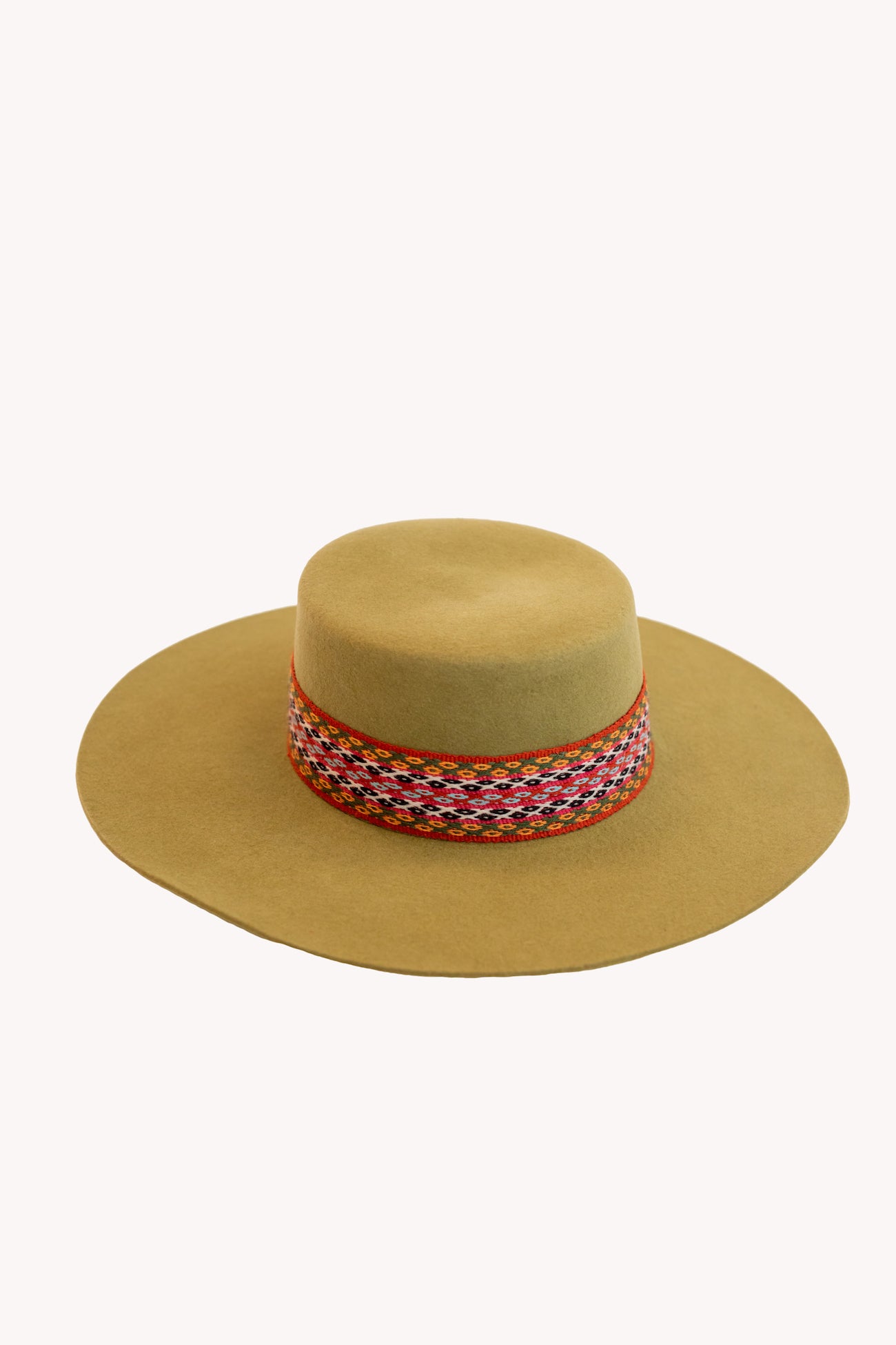 Meadow Green Wool Felt Spanish Bolero Brim Hat