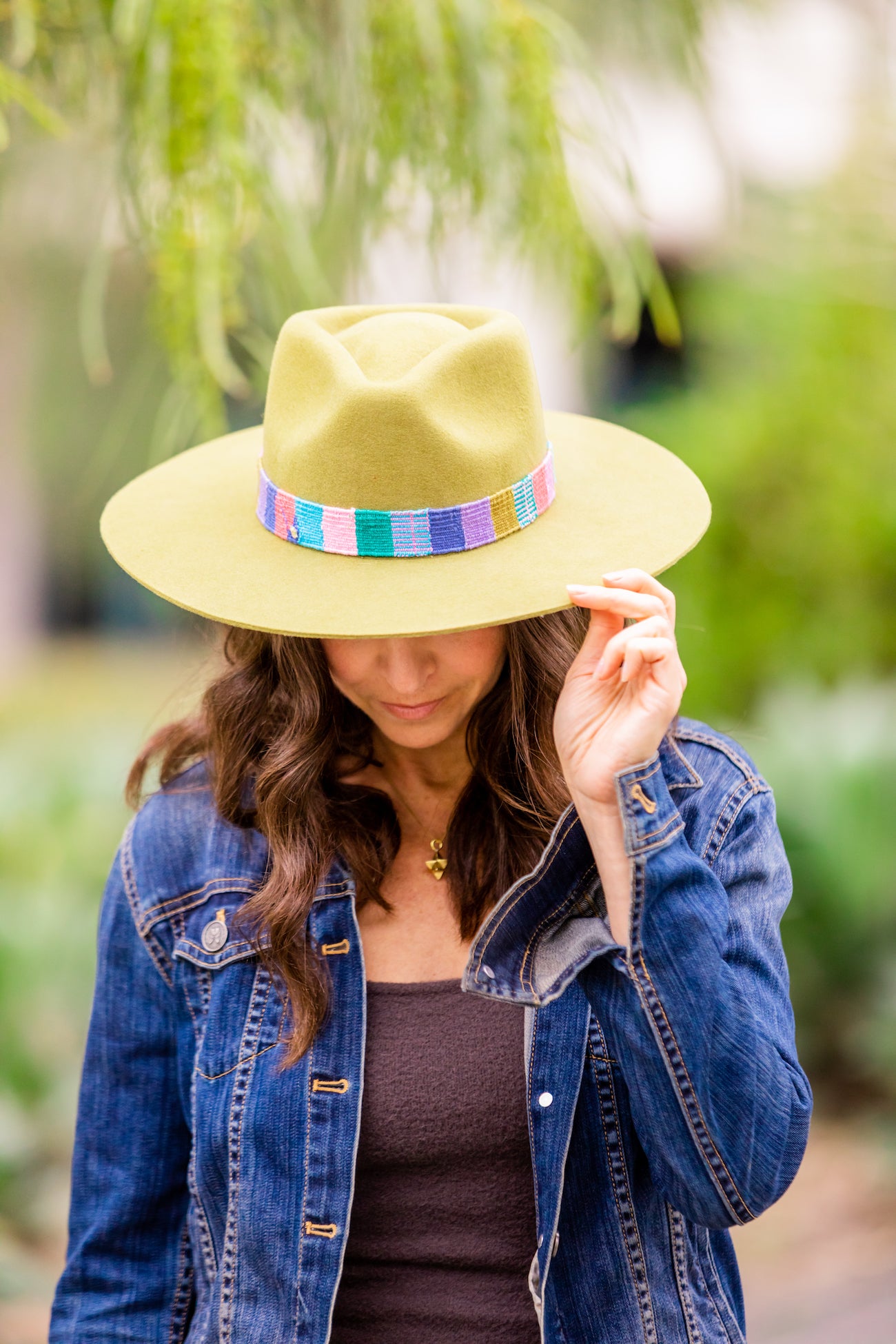 Meadow Green Alpaca Wool Blend Western Ranch Hat