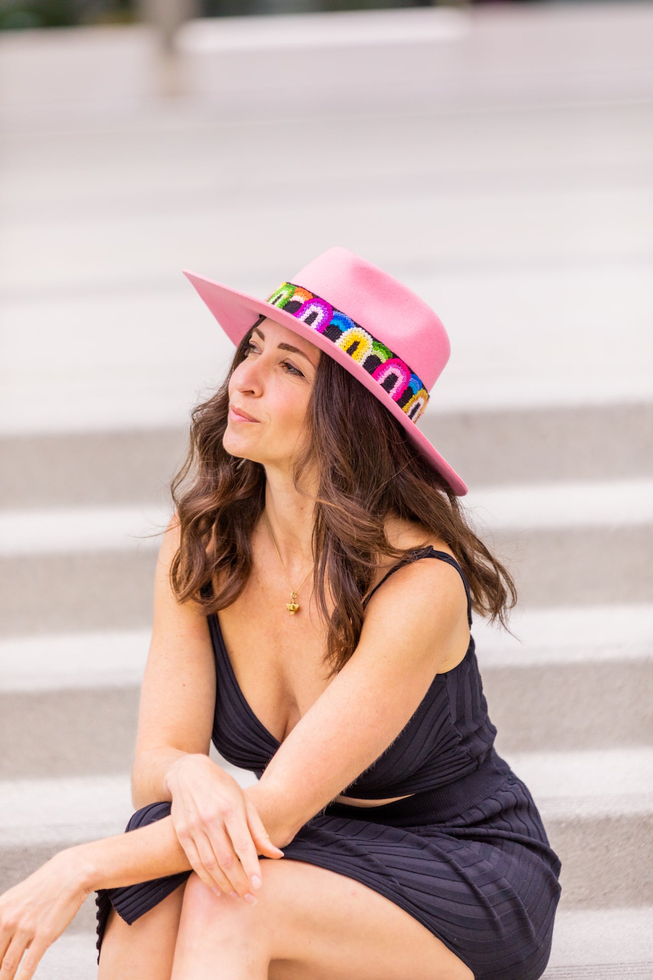 Bubble Gum Pink Wool Blend Western Cowboy Brim Hat