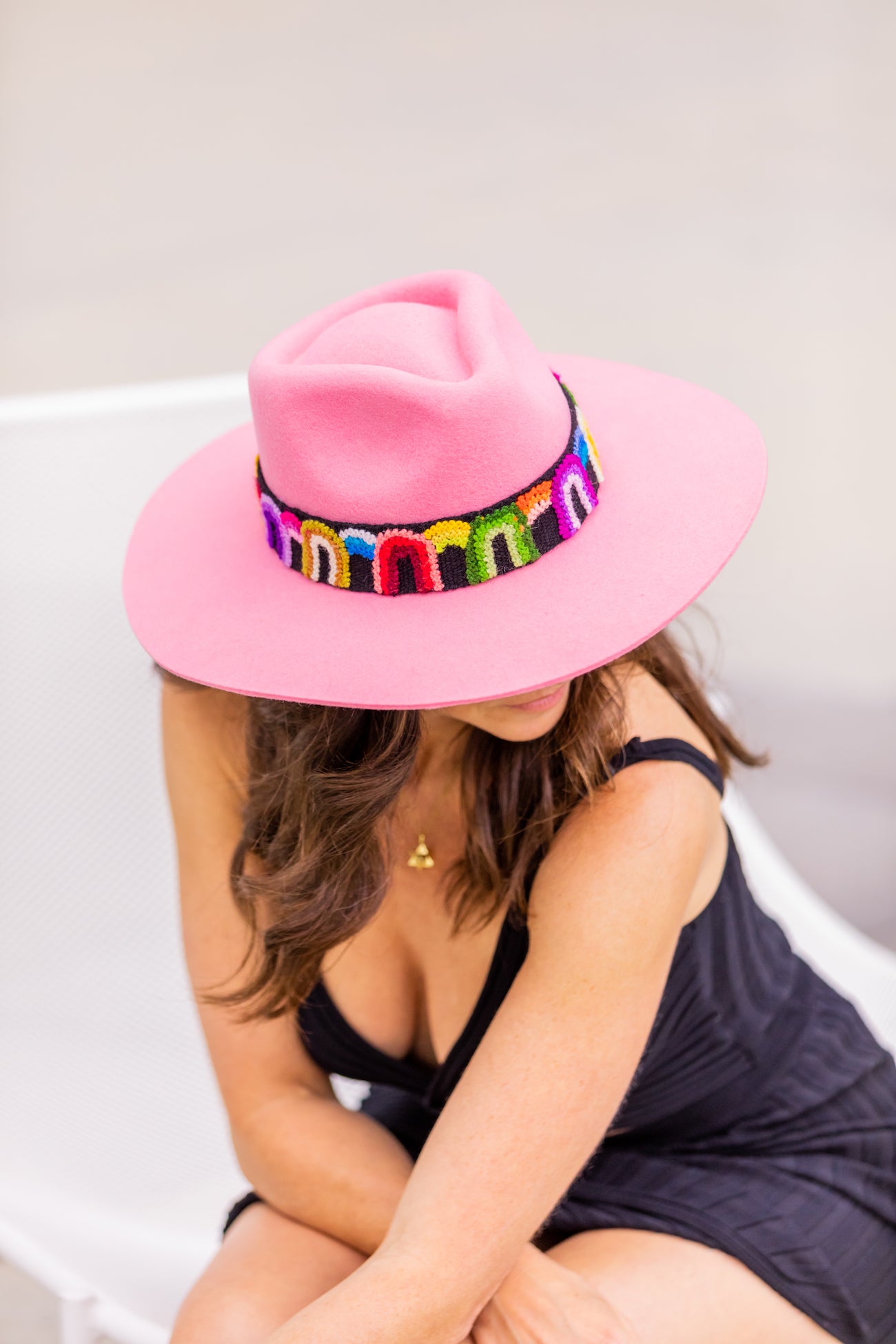 Bubble Gum Pink Wool Blend Western Cowboy Brim Hat