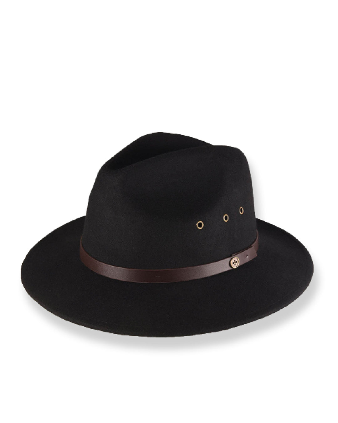 Casual Black Classic Felt Hat - Image 3
