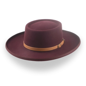 Elegant Fur Felt Structured Brim Western Hat