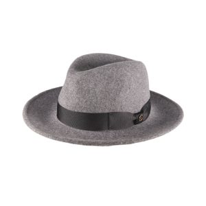 Structured Gray Classic Felt Hat