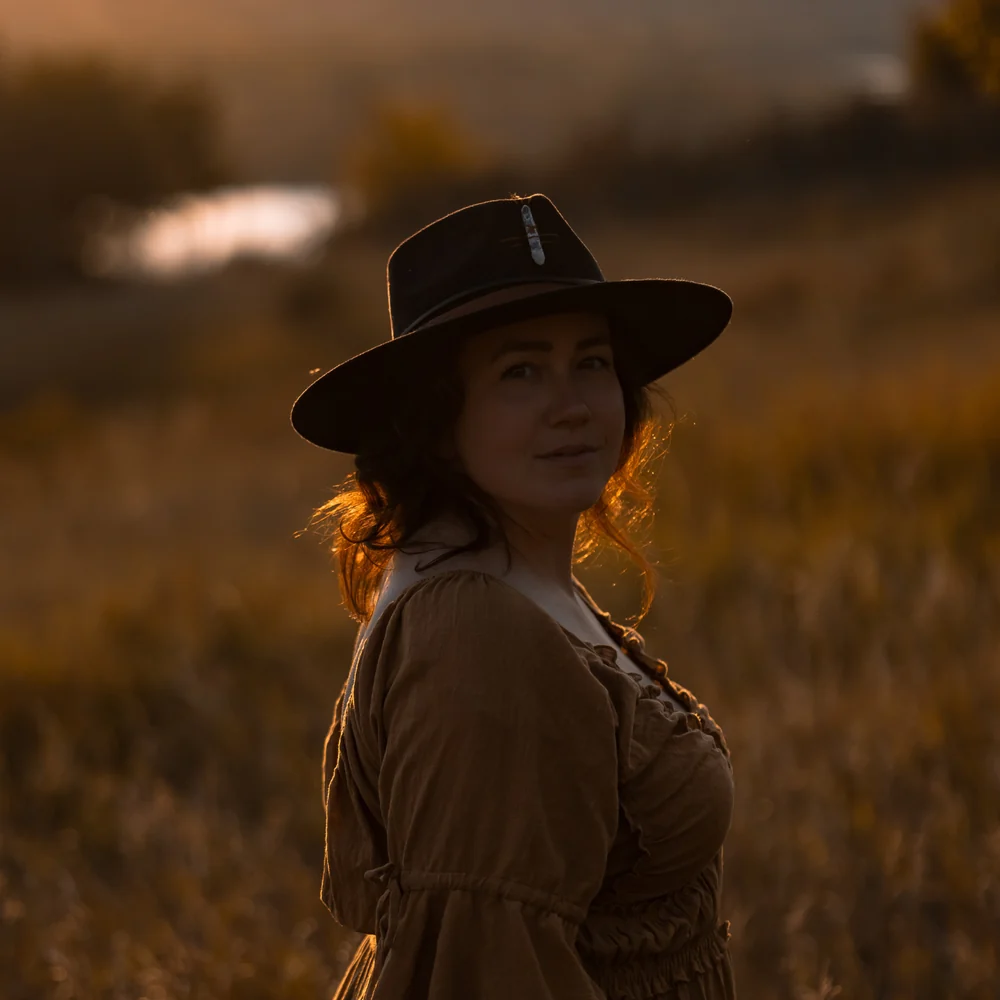 Hat worn outdoors