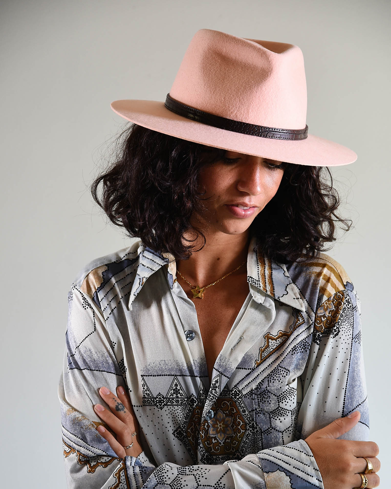 Casual Peach Classic Felt Hat - Image 5