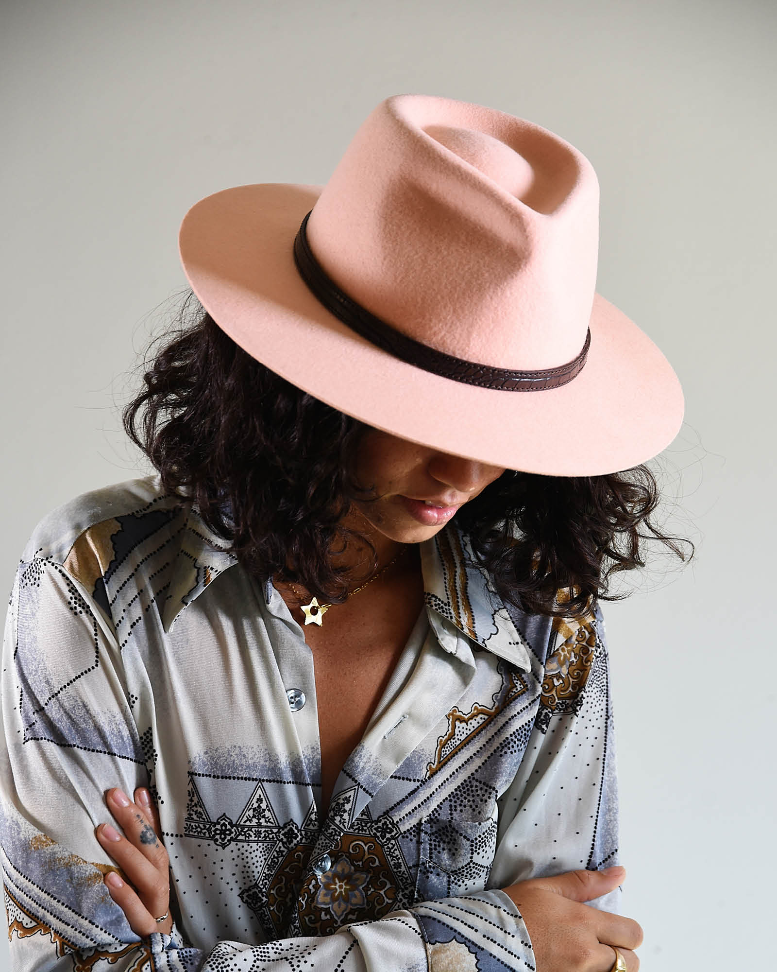 Casual Peach Classic Felt Hat - Image 8