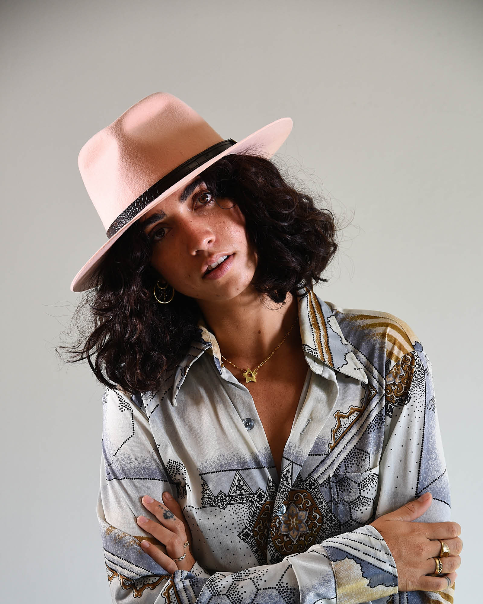 Casual Peach Classic Felt Hat - Image 9