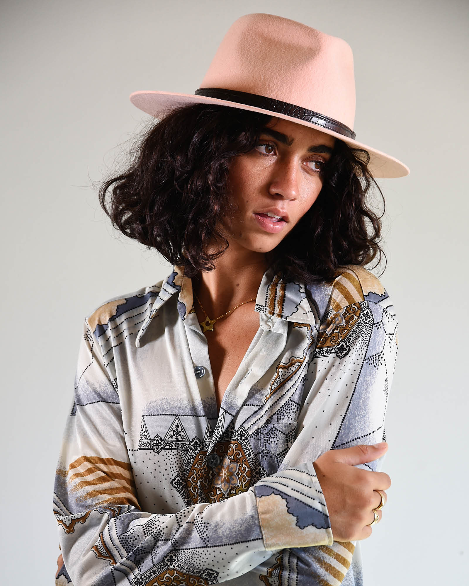 Casual Peach Classic Felt Hat - Image 3