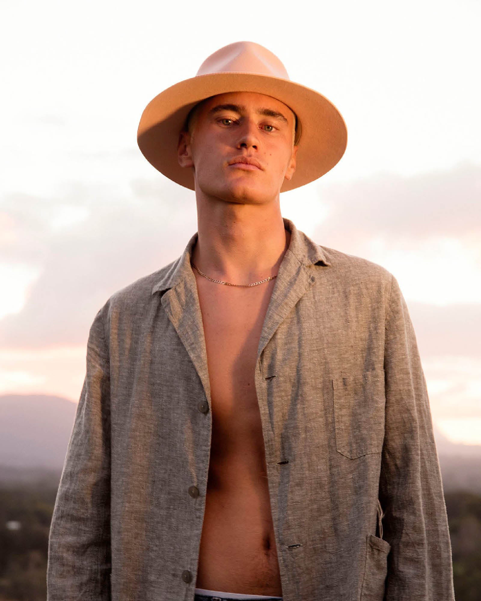 Casual Peach Classic Felt Hat - Image 6