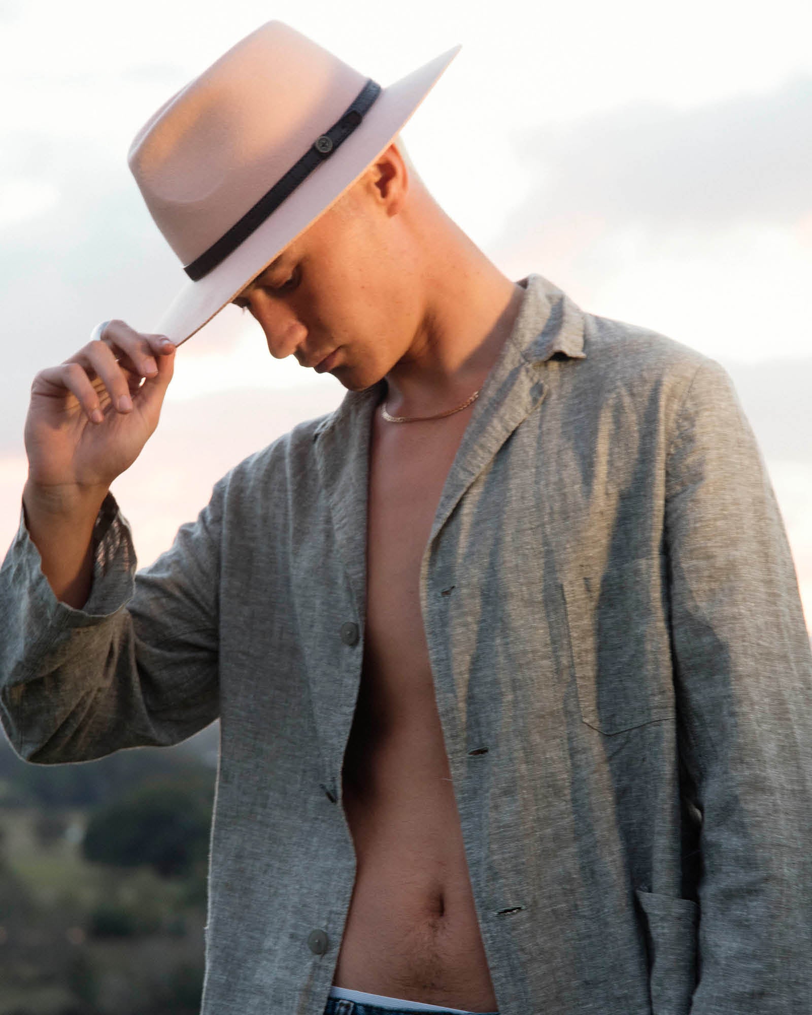 Casual Peach Classic Felt Hat - Image 7
