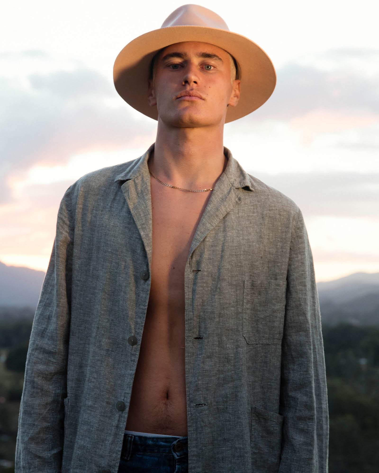 Casual Peach Classic Felt Hat - Image 2