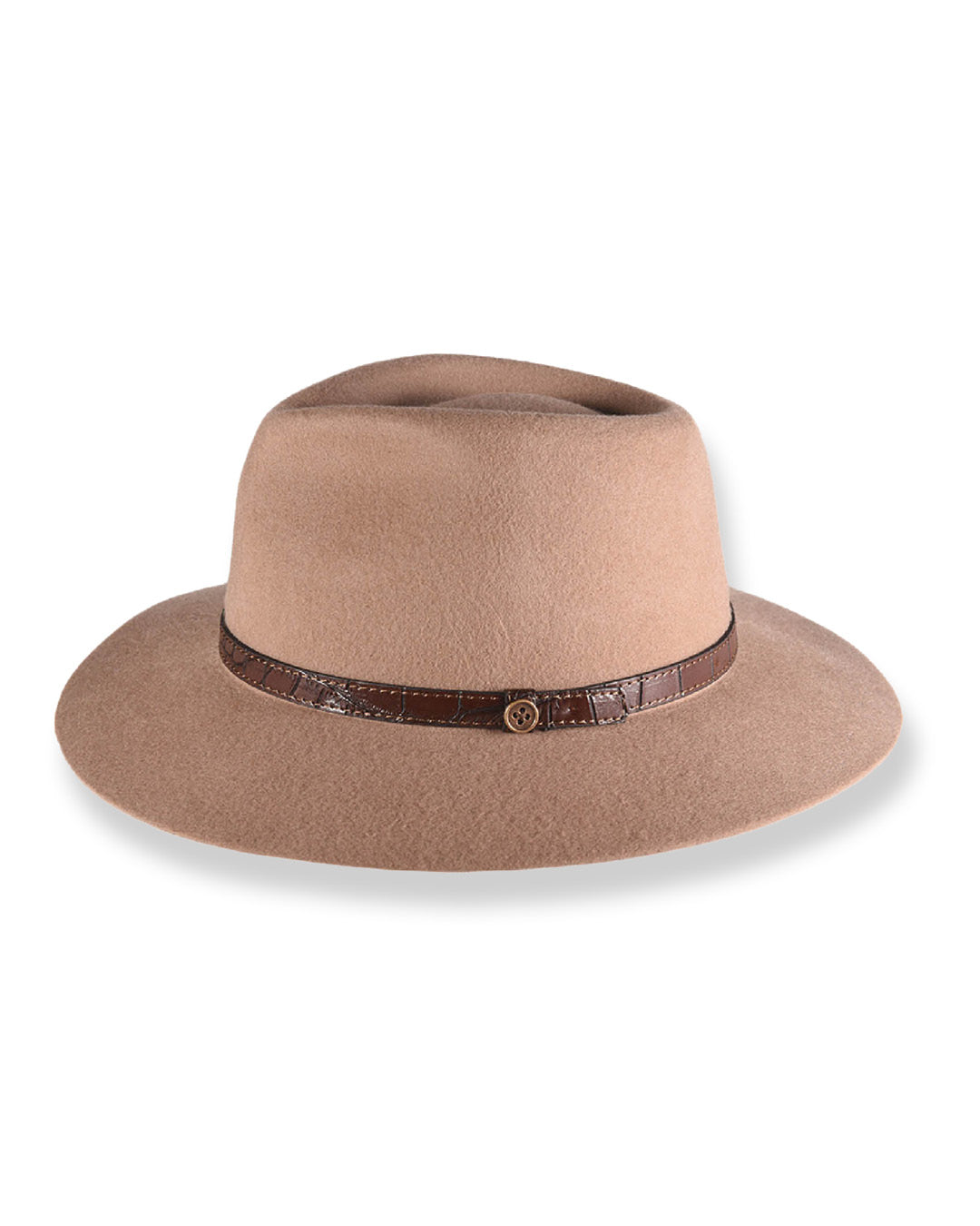 Lightweight Tan Classic Felt Hat - Image 2