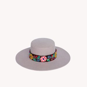 Dusty Rose Wool Blend Bolero Spanish Brim Hat