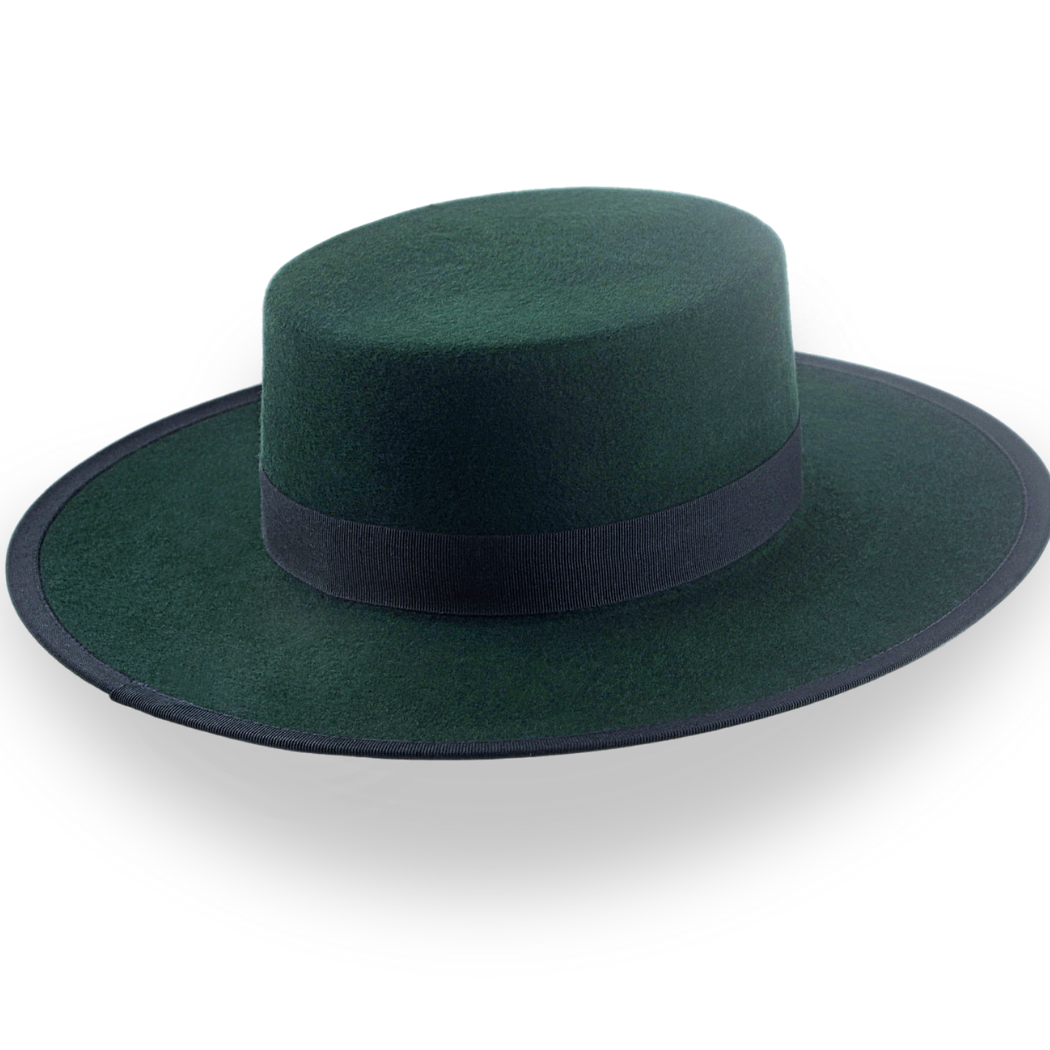 Elegant Flat Crown Western Hat - Image 4