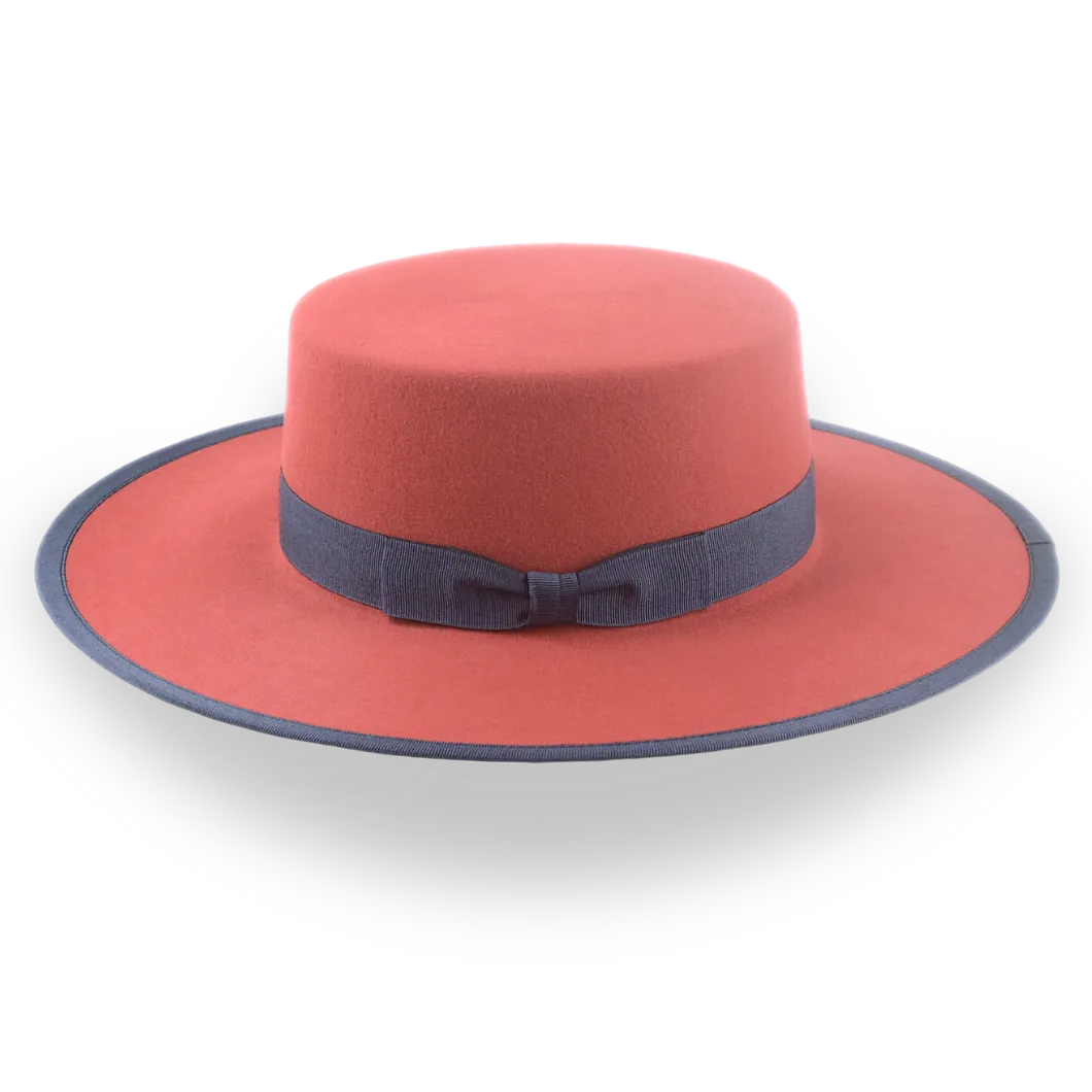 Versatile Fur Felt Flat Crown Western Hat - Image 2
