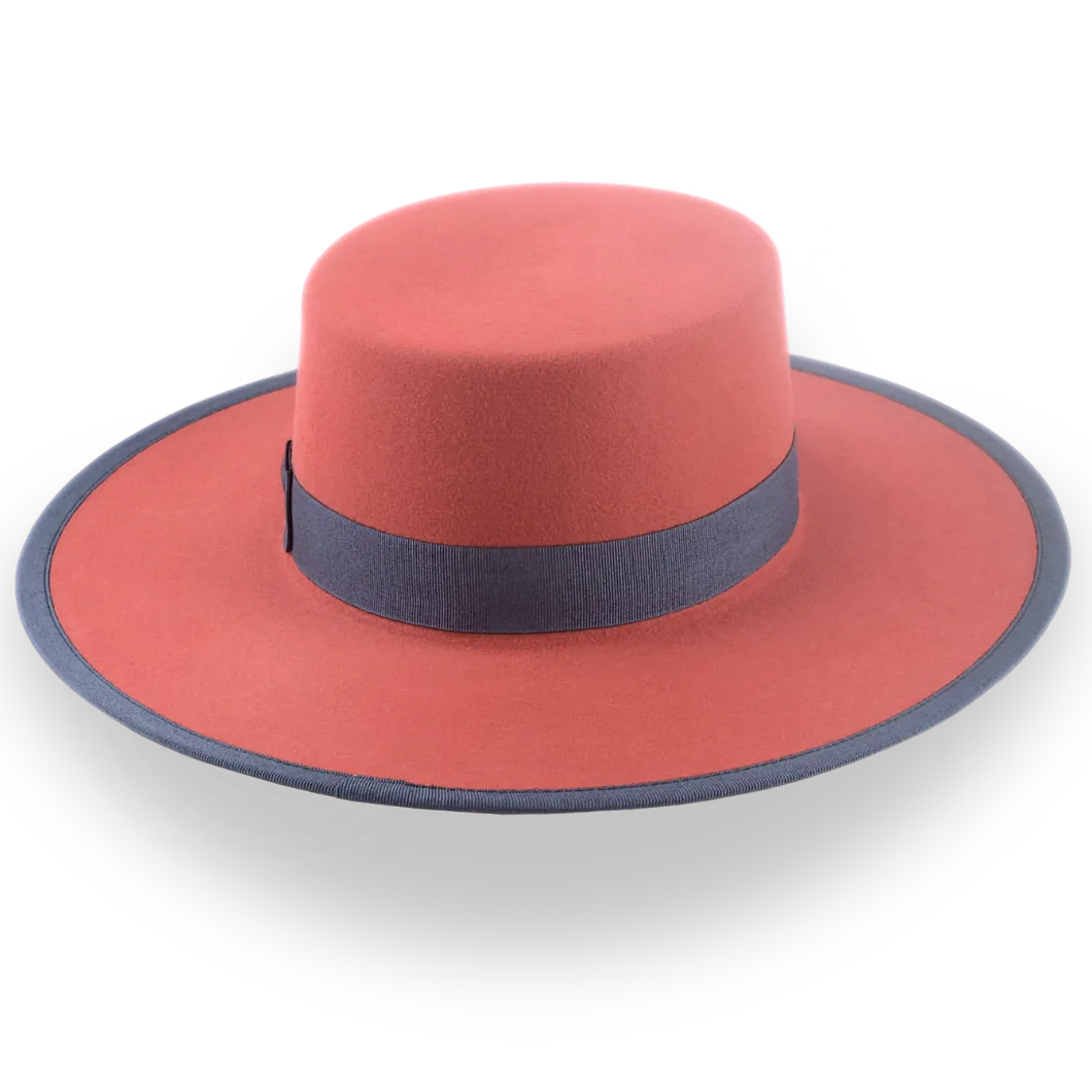 Versatile Fur Felt Flat Crown Western Hat - Image 4