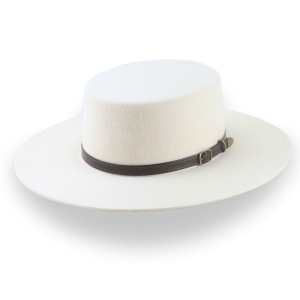 Heritage Ivory Wool Felt Flat Crown Western Hat