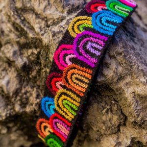 Black Rainbow Honor Woven Wool Hat Band