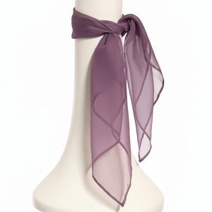 Lavender Silk Chiffon Scarf with Lightweight Chiffon Finish