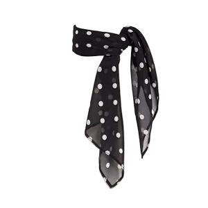 Polka Dot Chiffon Scarf with Lightweight Chiffon Finish