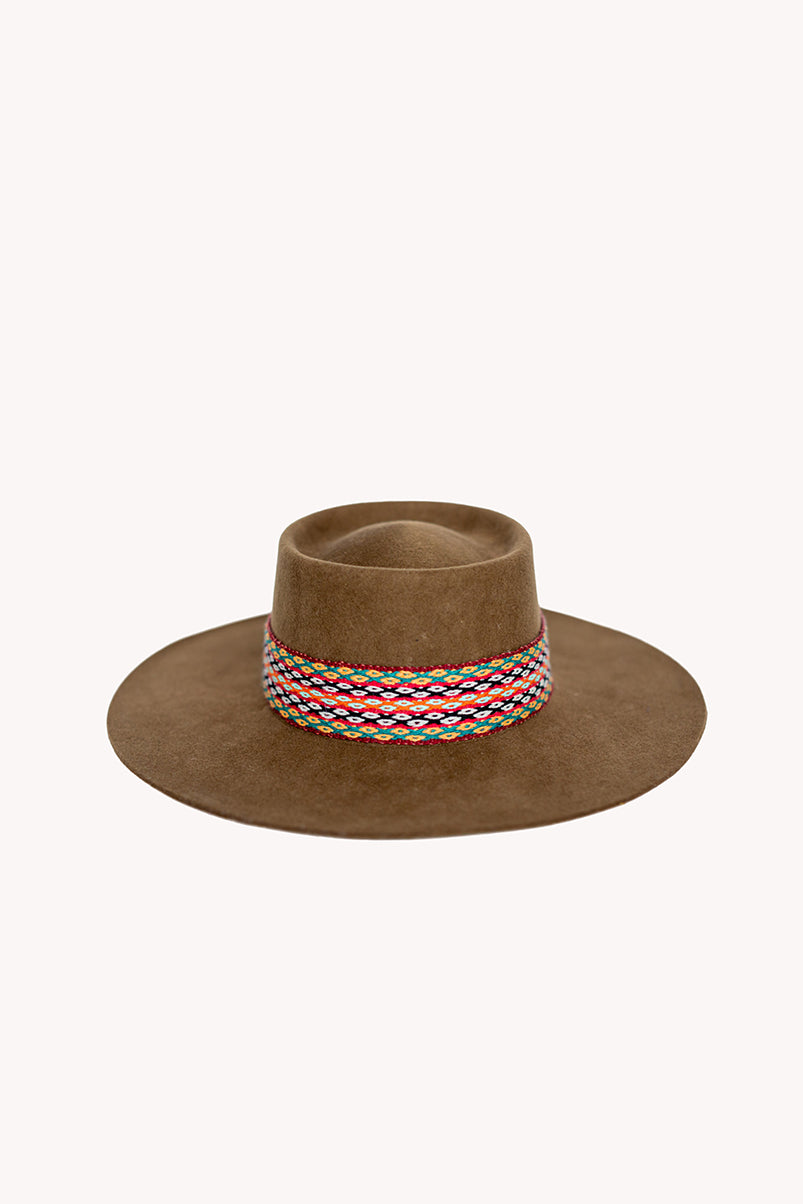 Chestnut Wool Blend Bolero Inspired Bucket Hat