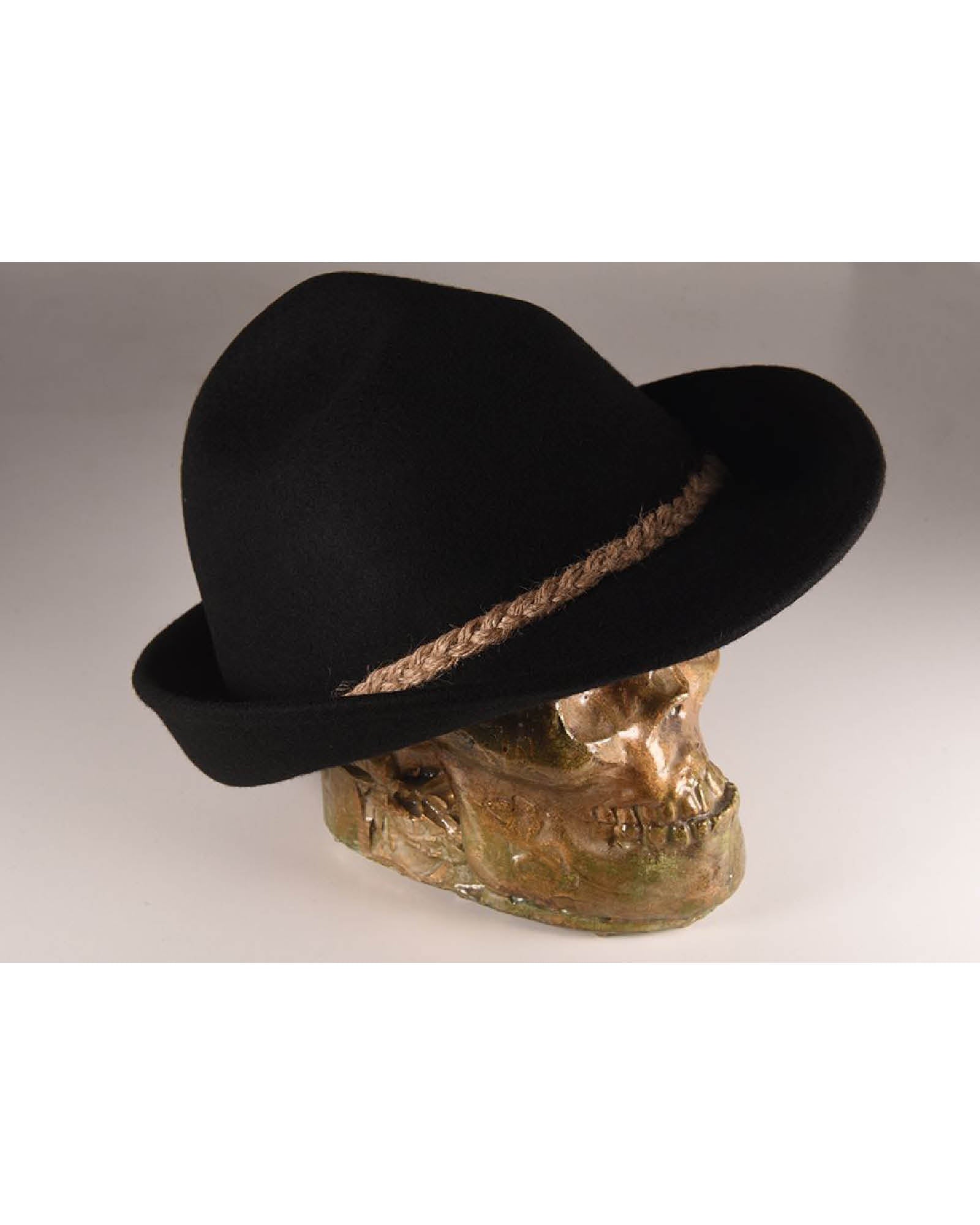 Modern Black Wool Felt Classic Felt Hat - Image 3