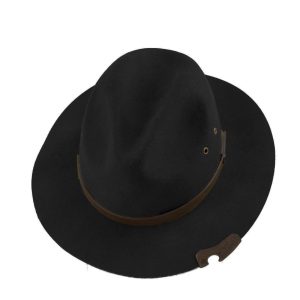 Structured Black Classic Felt Hat