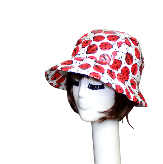 Cloche Rain Hat with Curved Brim