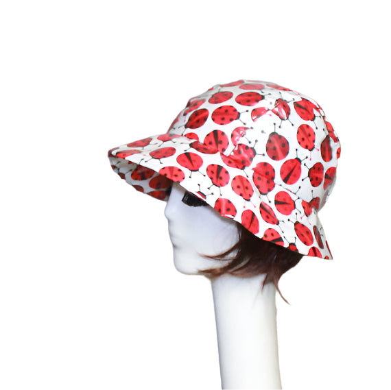 Cloche Rain Hat with Curved Brim