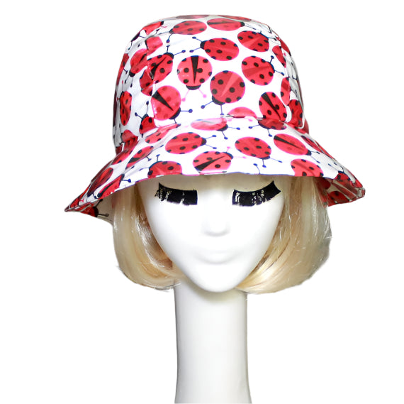 Cloche Rain Hat with Curved Brim