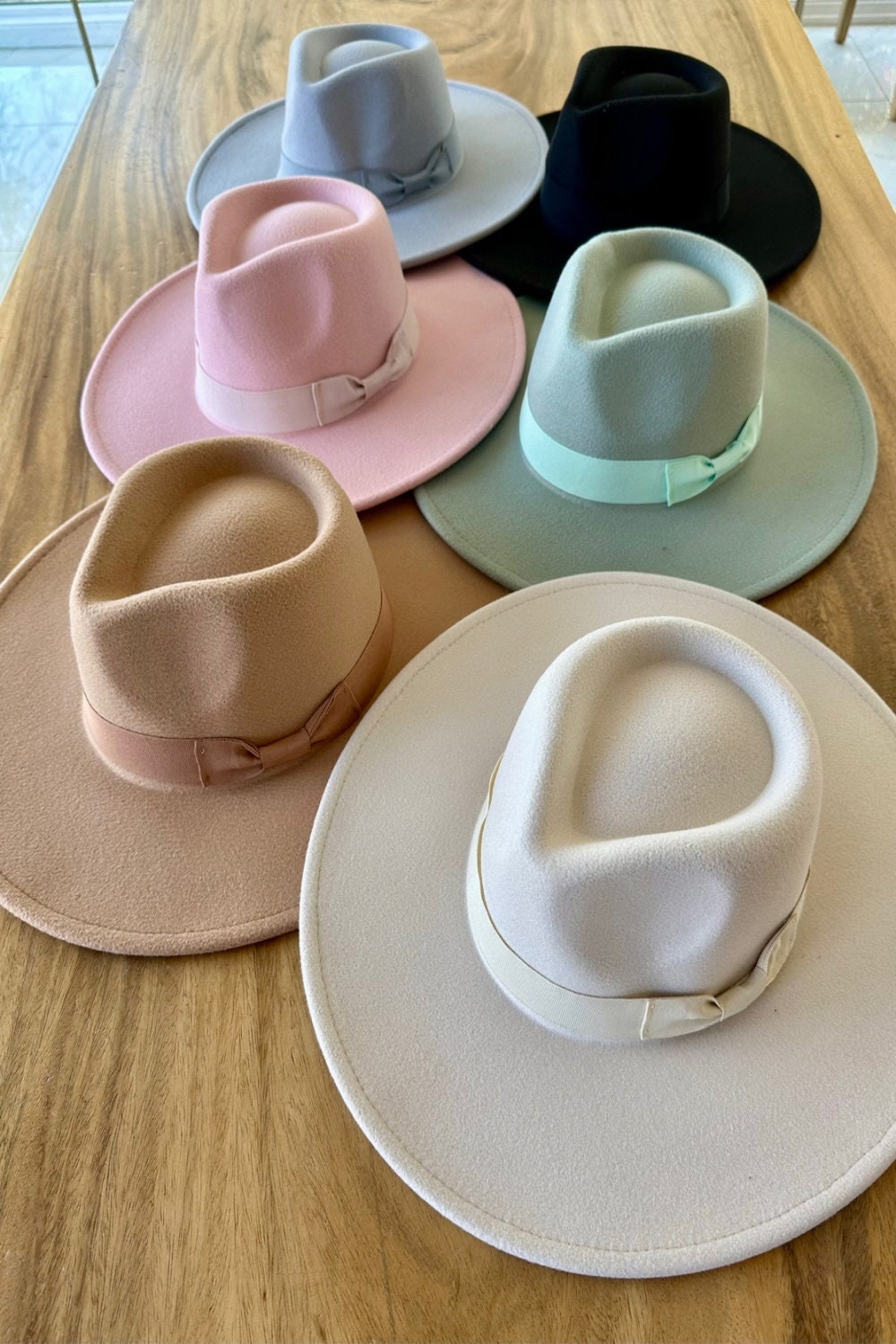 Vegan Felt Fedora Hat: Wide Brim Rancher Style, Adjustable Fit - Image 3