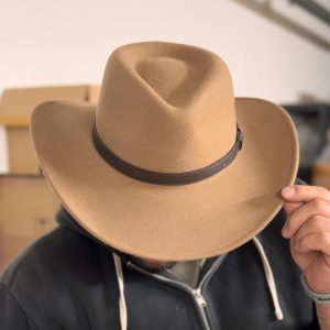 Crushable Wool Felt Cowboy Hat: Western Style with Cotton Sweatband