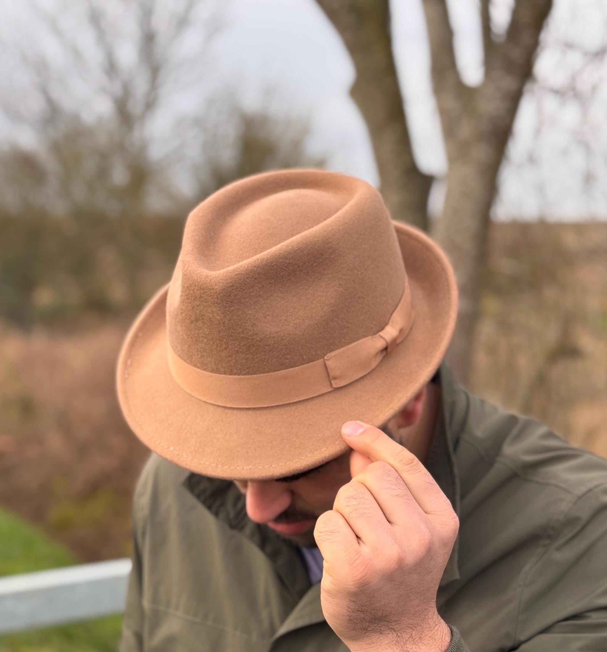 Wool Trilby Hat: Crushable Wide Brim with Grosgrain Band - Image 11