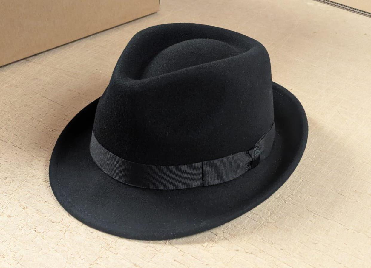 Wool Trilby Hat: Crushable Wide Brim with Grosgrain Band