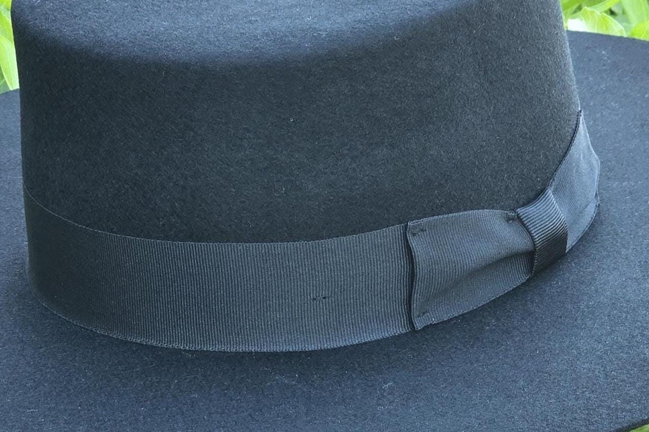 Wool Felt Boater Hat: Wide Brim Gaucho Hat, Spanish Bolero Style - Image 9