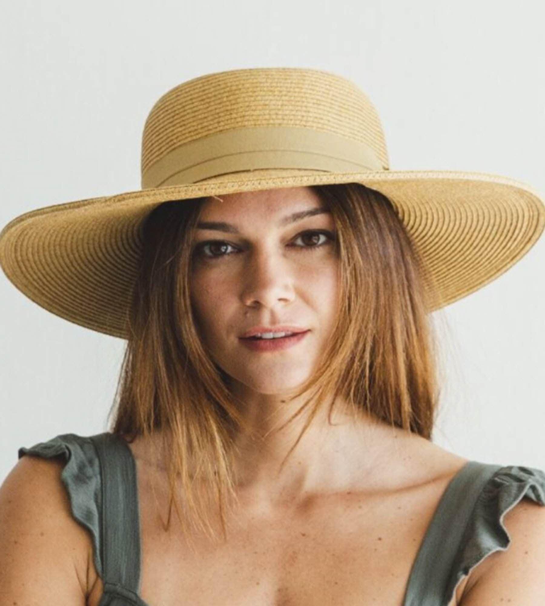 Wide Brim Straw Boater Hat: Structured Sun Hat - Image 2