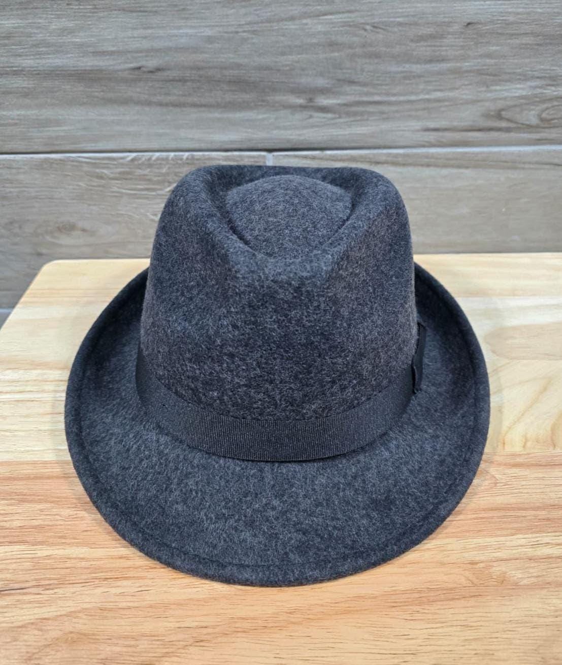 Wool Trilby Hat: Crushable Wide Brim with Grosgrain Band - Image 3