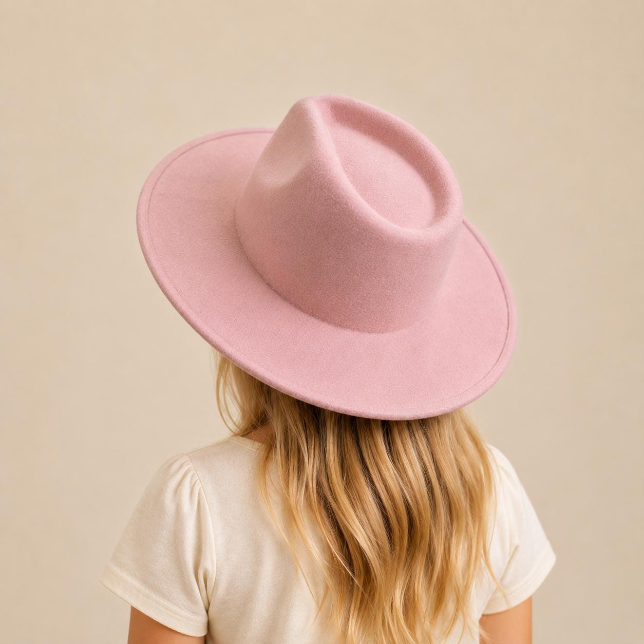 Kids Faux Felt Rancher Hat | Flat Brim | Adjustable Fit - Image 2