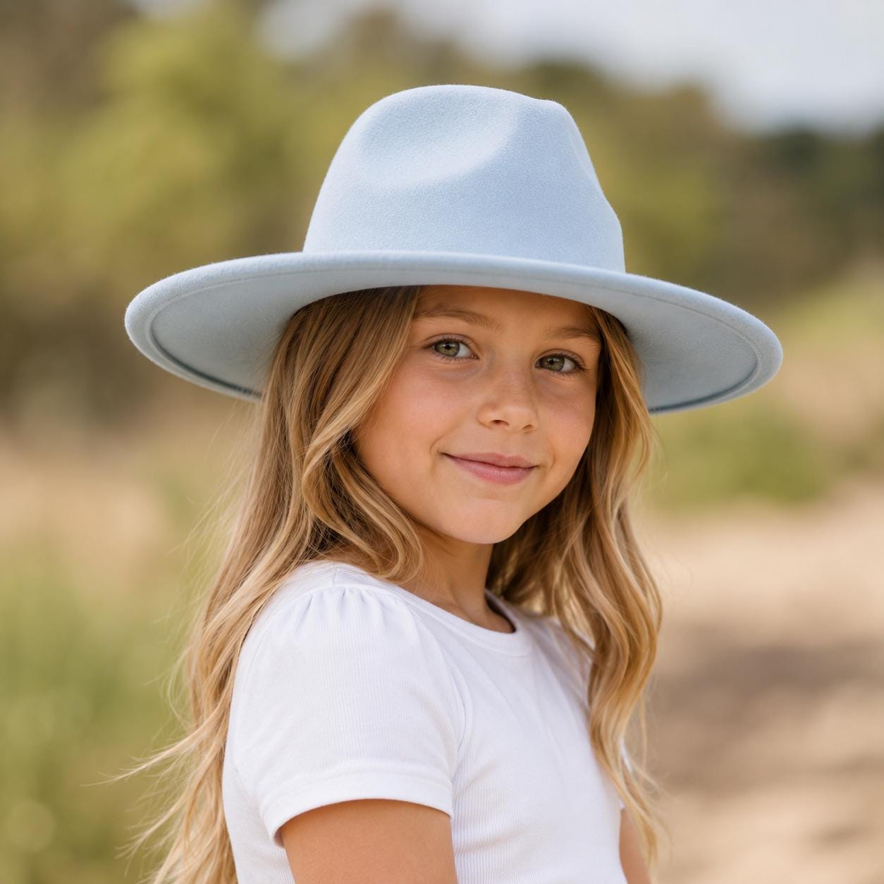 Kids Faux Felt Rancher Hat | Flat Brim | Adjustable Fit - Image 6