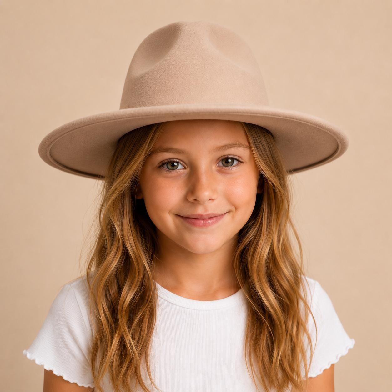 Kids Faux Felt Rancher Hat | Flat Brim | Adjustable Fit - Image 7