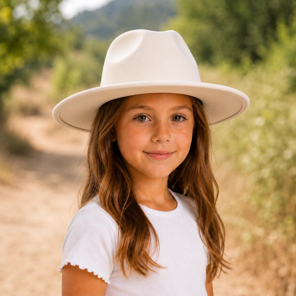 Kids Faux Felt Rancher Hat | Flat Brim | Adjustable Fit - Image 11