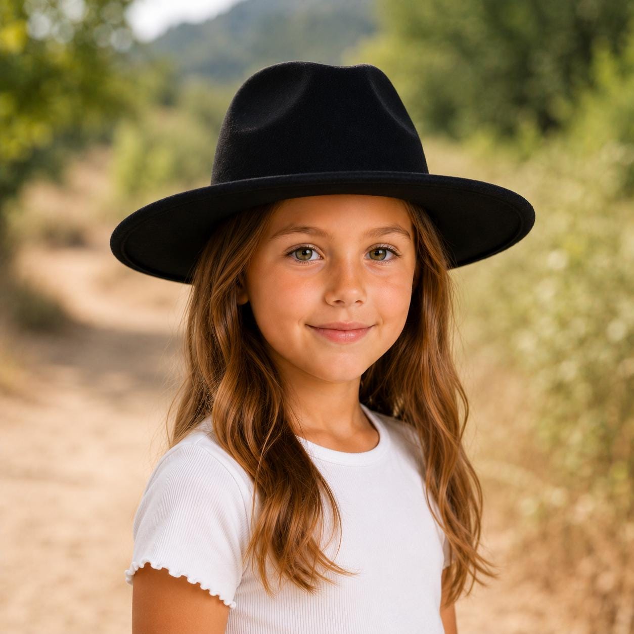 Kids Faux Felt Rancher Hat | Flat Brim | Adjustable Fit - Image 10