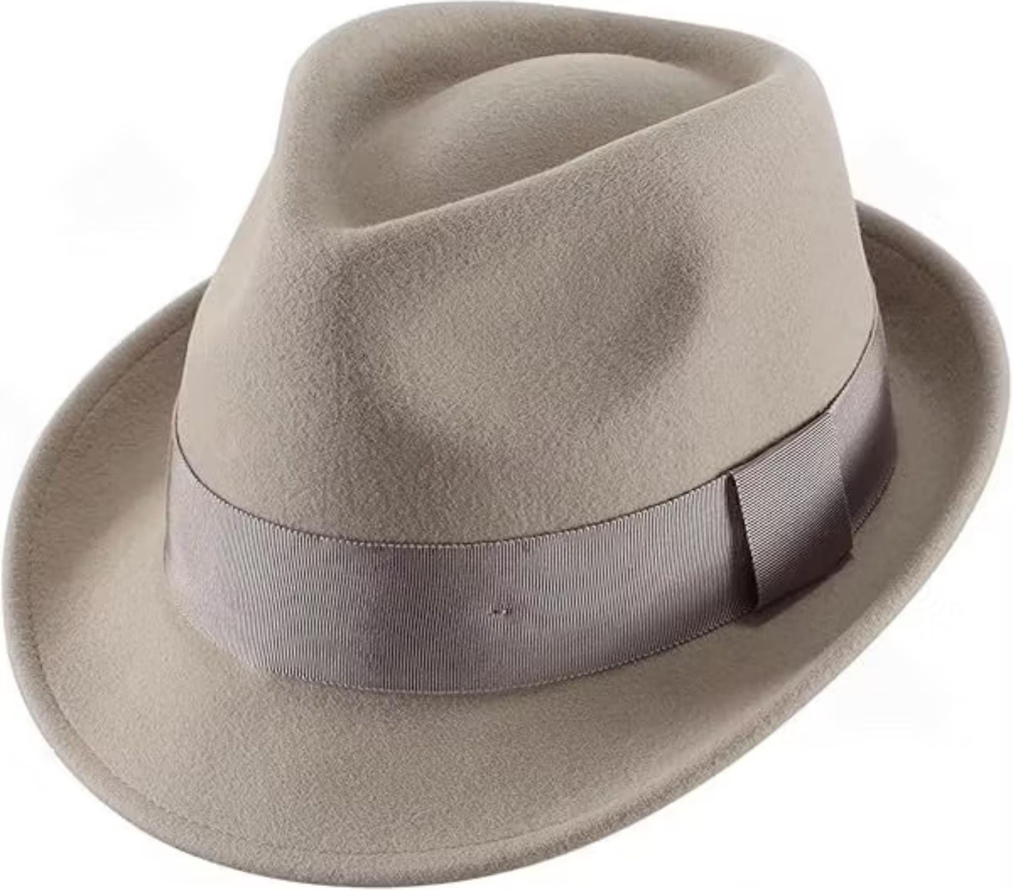 Wool Felt Fedora Hat: Pinched Crown with Grosgrain Ribbon Band - Image 10